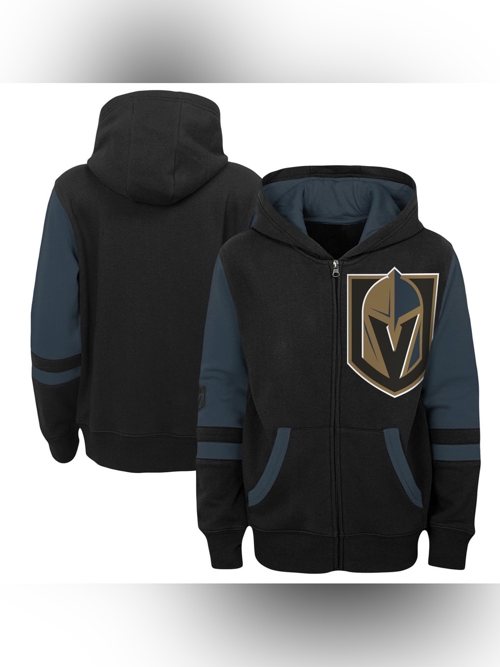 NHL Vegas Golden Knights Preschool Face Off Full-Zip Hoodie - Picture 13 of 14